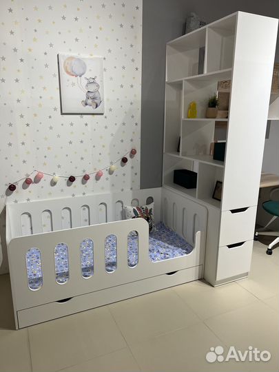 Детская кровать 80х160 манеж Skazka