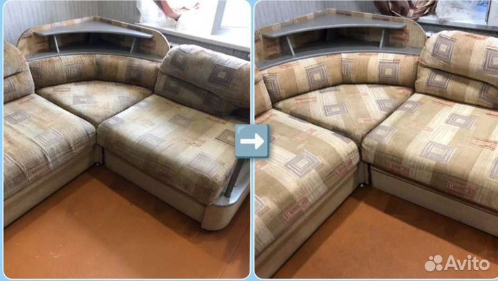 Химчистка углового дивана