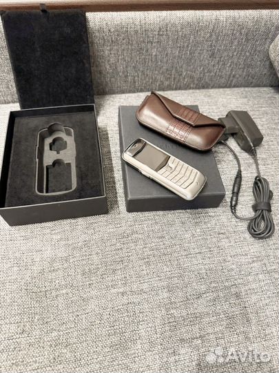 Vertu Constellation Polished Stainless Steel Black Leather