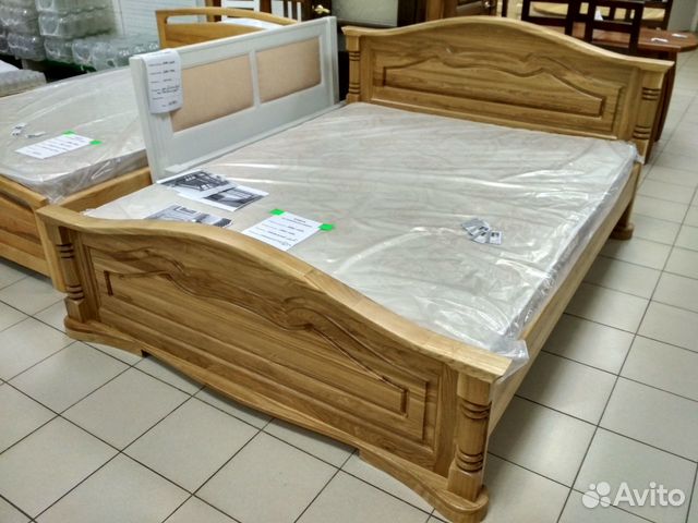 Фасады кроватей из дерева фото Кровать из массива дуба купить в Пензе Товары для дома и дачи Авито