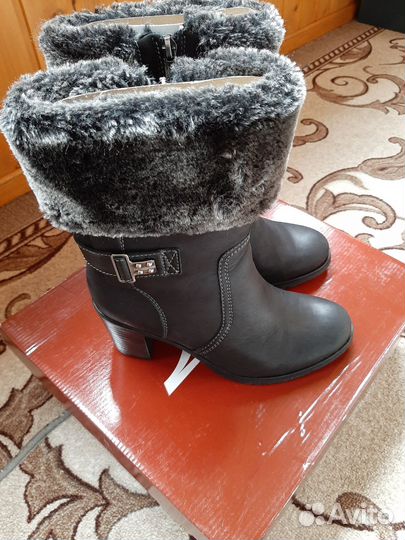 Ботинки зимние кожа