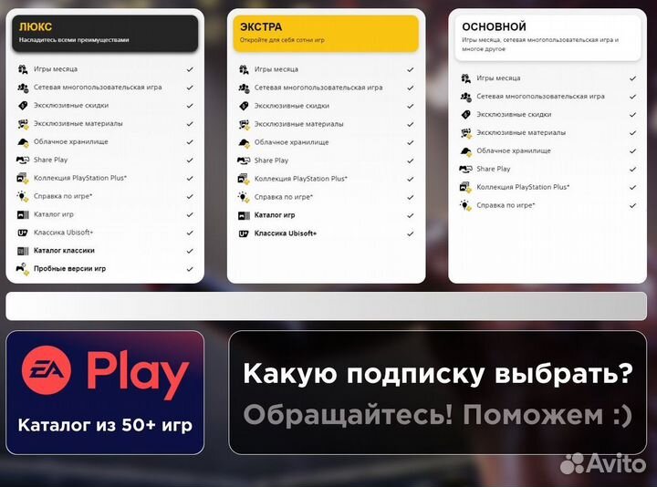 Игра в аренду подписка PS Plus EA Play новинки