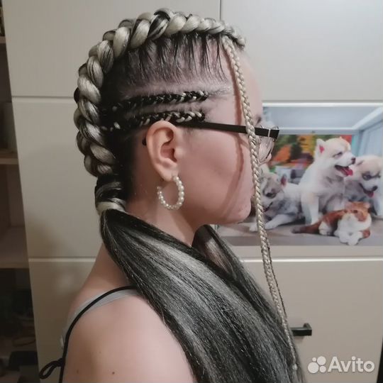 Косы с канекалоном и без