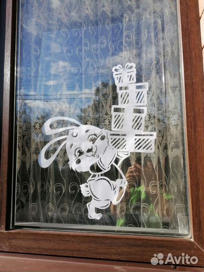 Вытыканки. Украшение новогоднее окон