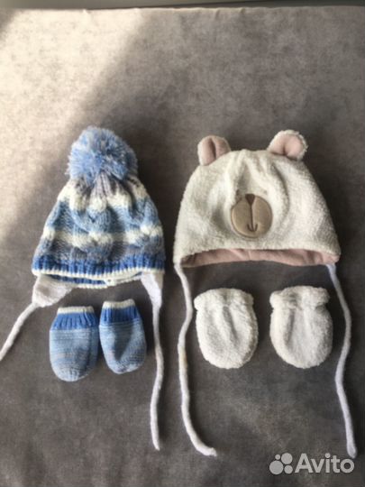 Шапки с варежками