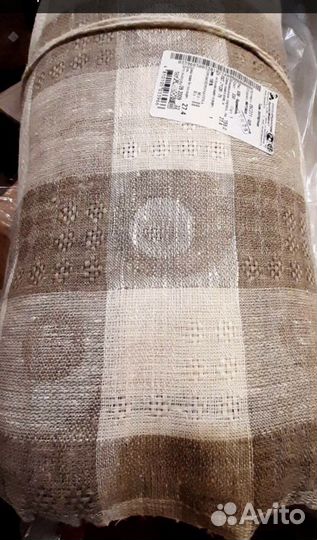 Отрезы ткани лён разные цвета