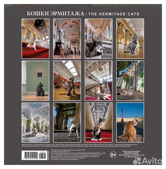 2024 год Календарь Кошки Эрмитажа настенный