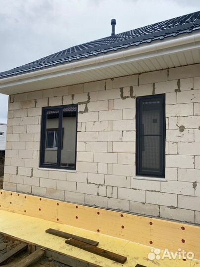 Пластиковое окно графит