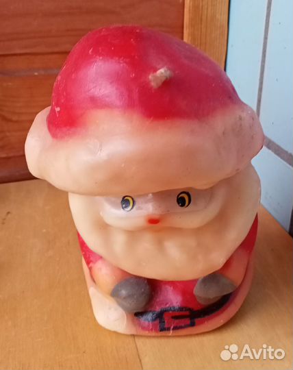 Разные свечи к Новому Году. Дед Мороз. Корзинка