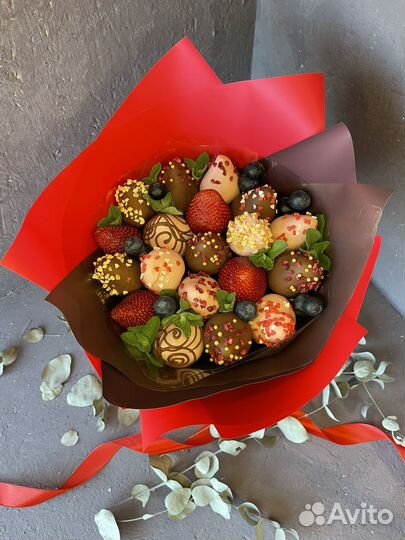 Съедобные букеты, Клубника в шоколаде