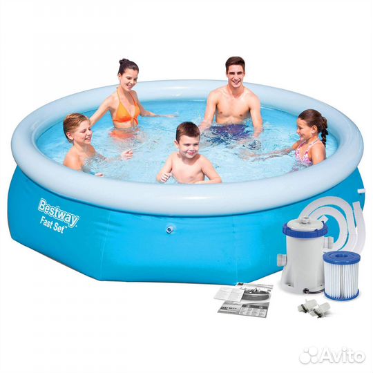 Надувной бассейн Bestway Fast Set Pools 305х76 см