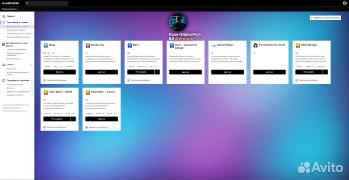 Autodesk All Products / официальная подписка