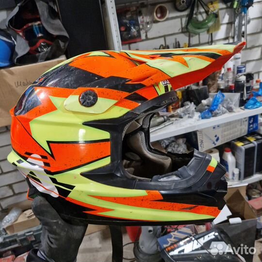 Шлем для мотокросса + очки thor