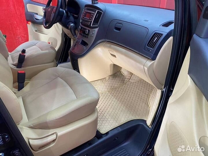 Кожаные 3D коврики в салон авто