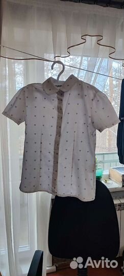Блузка белая 122 размер