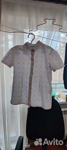 Блузка белая 122 размер
