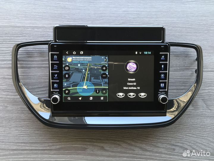 Магнитола Hyundai Solaris + физ.кнопки