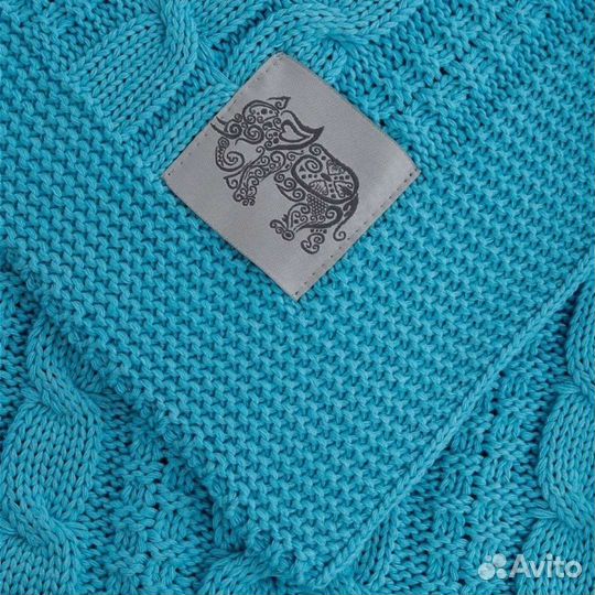Плед детский вязаный новый