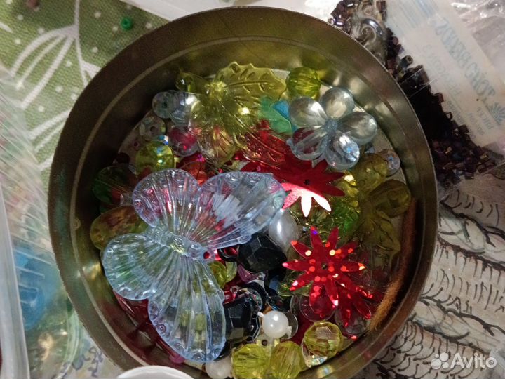 Набор для творчества, бисер, ранетки стеклярус