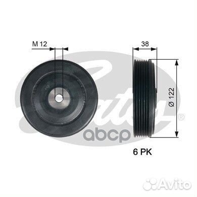 TVD1112 Шкив коленвала renault laguna/megane 2