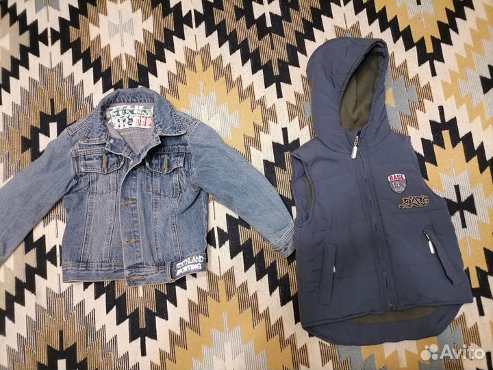 Джинсовая куртка и жилетка