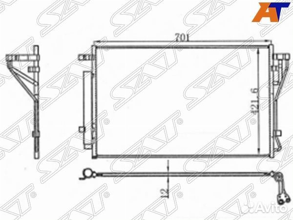 Радиатор кондиционера Kia K5 19- ST-47-0013 Sat