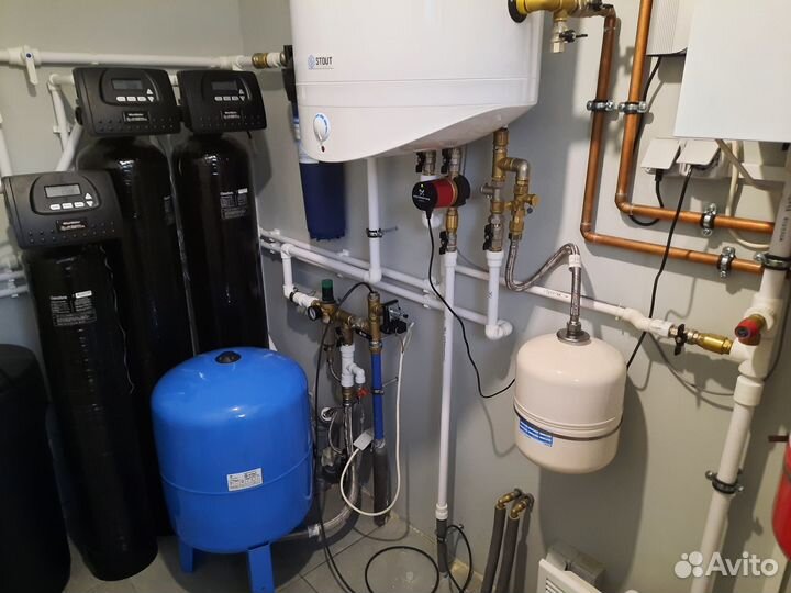 Монтаж отопления, водоочистка, гвс, хвс, электрика