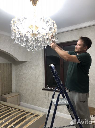 Монтаж люстр Освящения/ Электрик