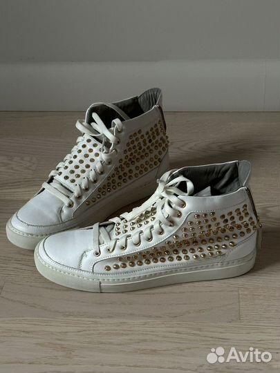 Белые кроссовки Giacomorelli made in Itali