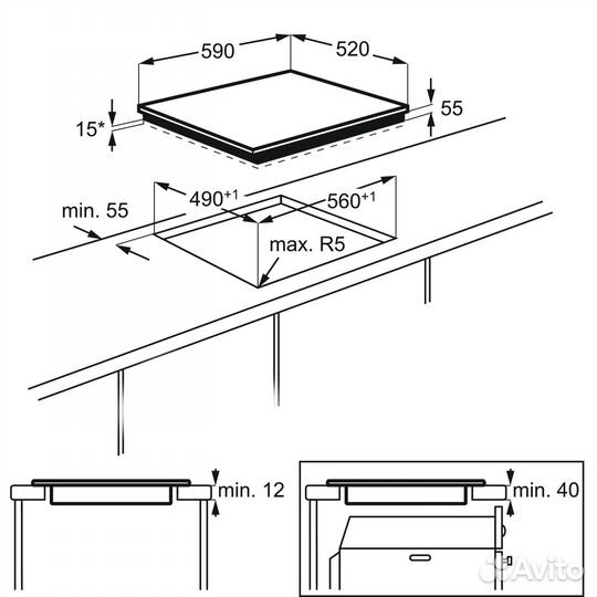 Индукционная плита Электролюкс