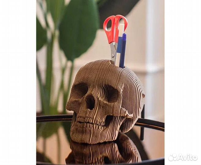 Конструктор картонный 3D - Череп-органайзер