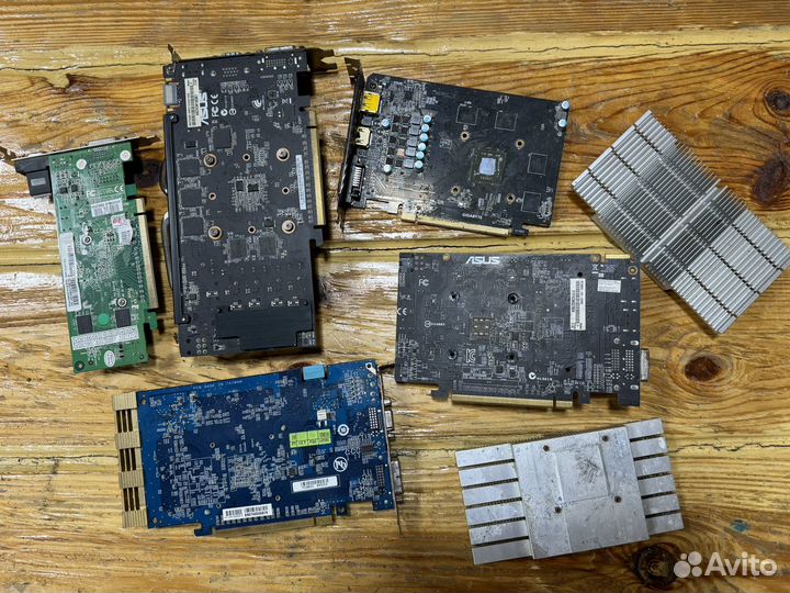 Материнки, видеокарты, блоки питания на запчасти