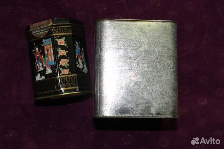 Банки жестяные из-под чая, новые и б/у