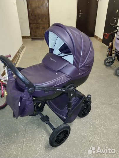 Коляска 2 в 1 эко кожа