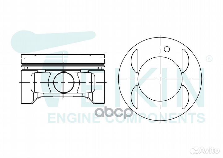 Поршни (к-т 6 шт) toyota camry/highlander/kluge