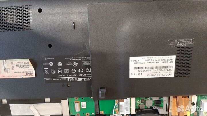 Ноутбук asus K70 на разбор