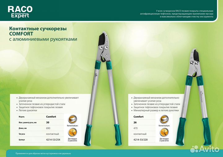 Контактный сучкорез 690мм raco 4214-53/254