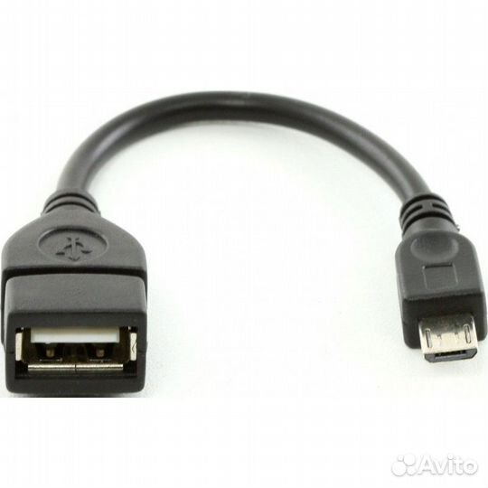 Кабель OTG micro USB на USB шнур 0,15м черный REX