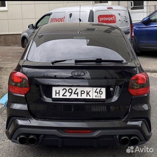 Тюнинг бампер на лада Гранту FL Лифтбек 2191