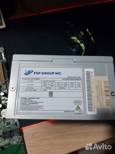 Материнка Intel 775 + блок питания и DVD-R IDE