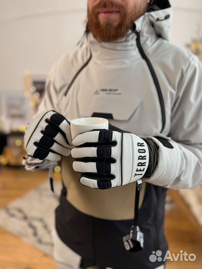 Перчатки горнолыжные на мембране кожаные Terror