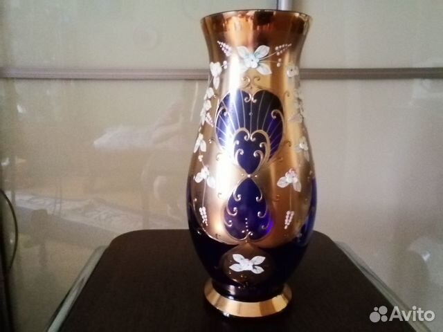 Ваза Богемское стекло