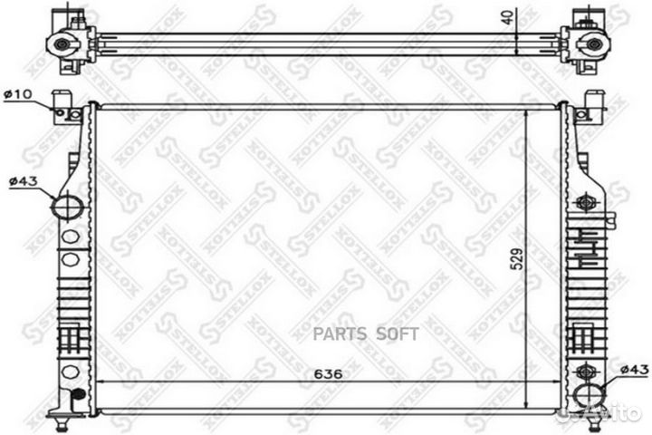 Радиатор MB W164 6.2i 32V 05 4.0cdipf 06 X164 4.0CDi 06