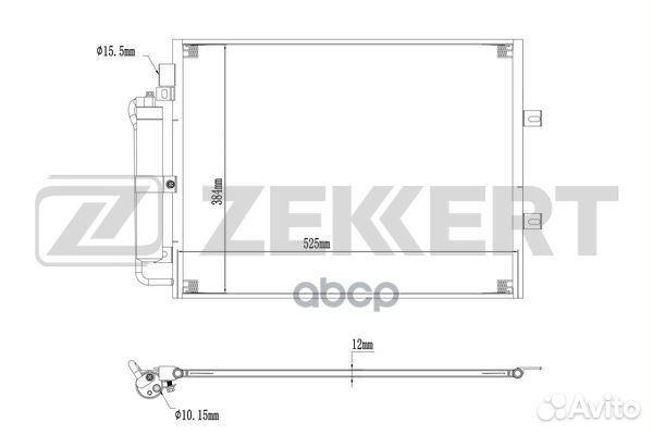 Радиатор кондиционера Renault Twingo II 07- mk