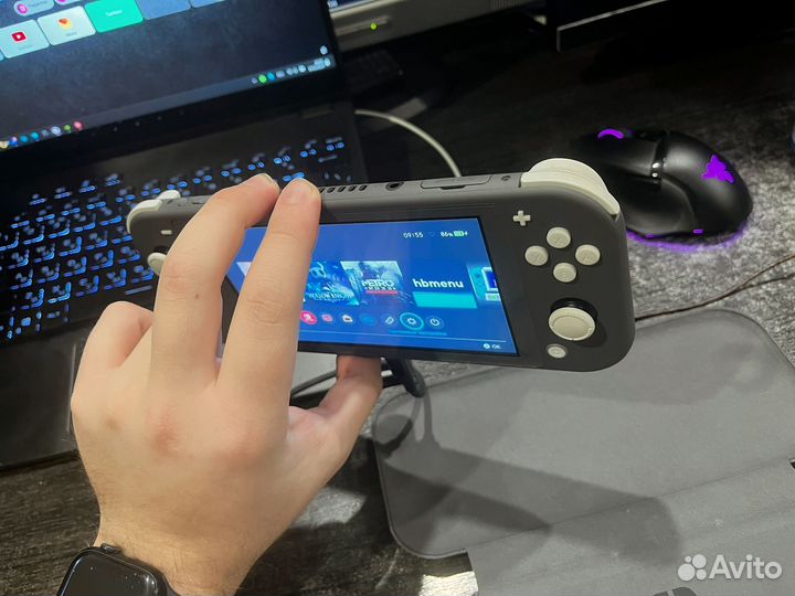 Nintendo switch прошитая+ карта на 128gb