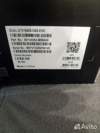 Видеокарта gtx 1660 super 6gb