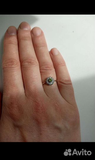 Серебряное кольцо, брошь