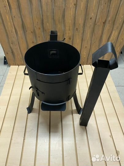 Казан чугунный с печкой 12 литров