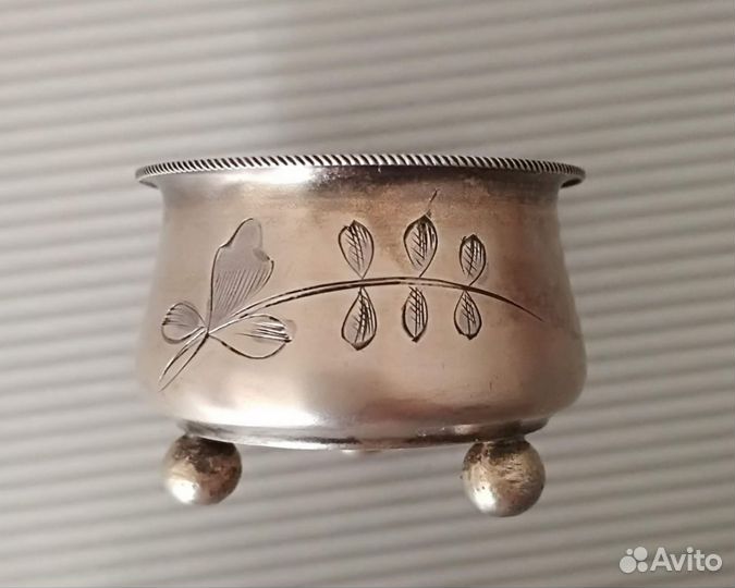 Солонка, серебро, 84 проба