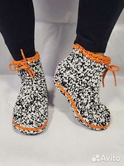 Домашние угги, вязаные тапочки, чуни